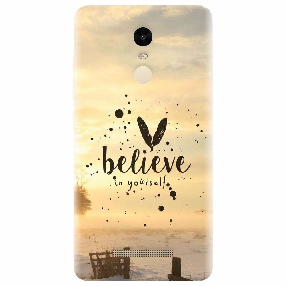 Husa silicon pentru Xiaomi Redmi Note 3, Believe In Yourself
