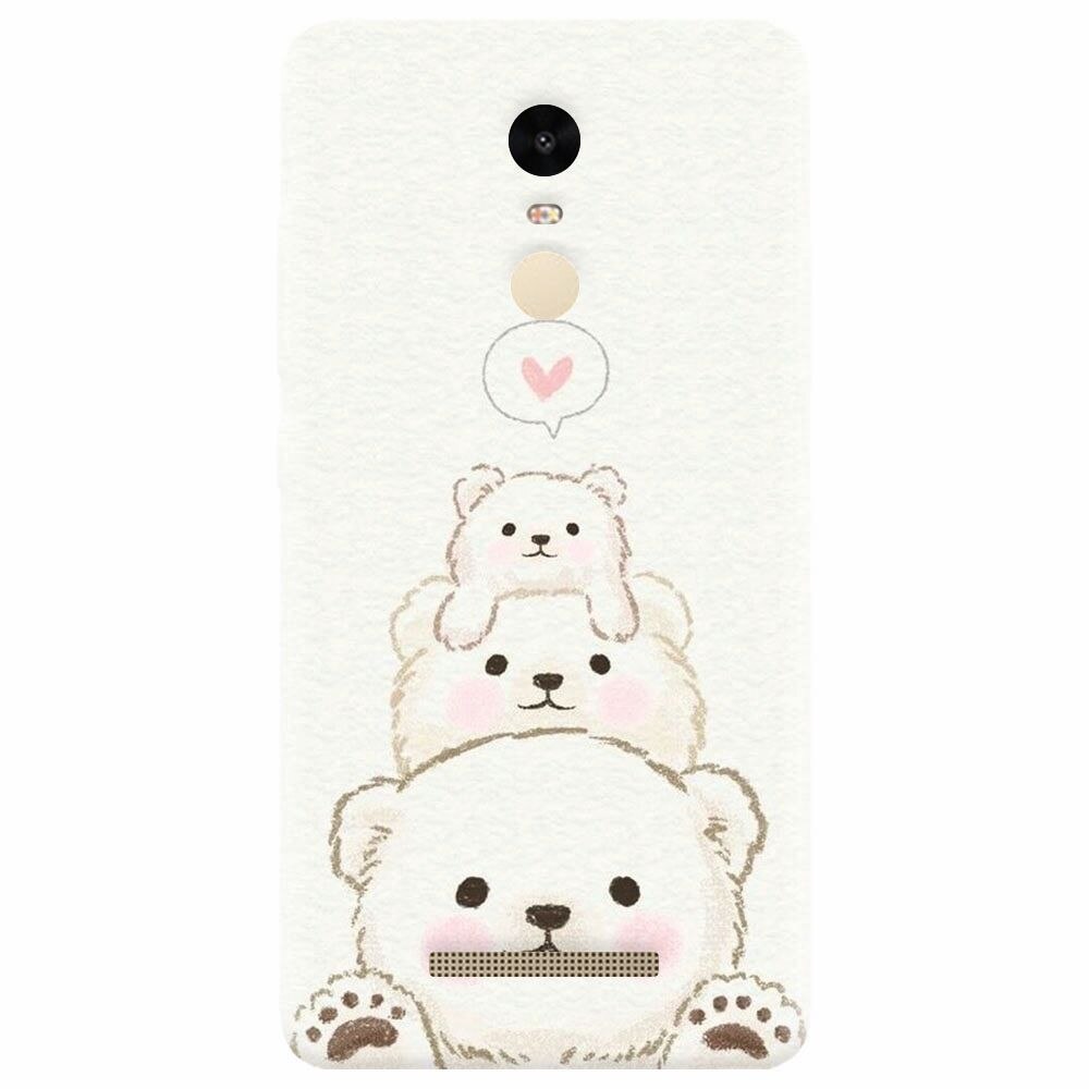 Husa silicon pentru Xiaomi Redmi Note 3, Bear Family