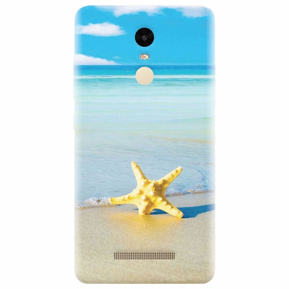 Husa silicon pentru Xiaomi Redmi Note 3, Starfish Beach