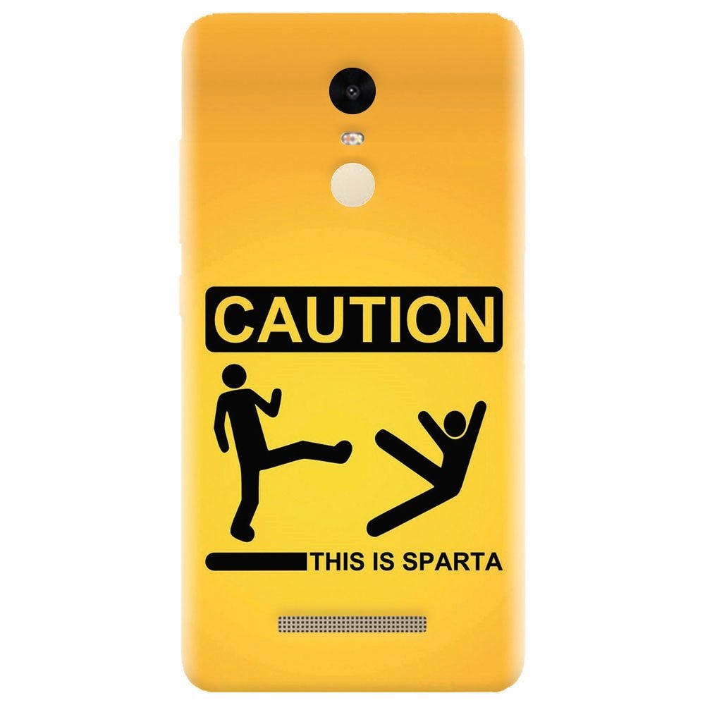 Husa silicon pentru Xiaomi Redmi Note 3, This Is Sparta Funny Illustration