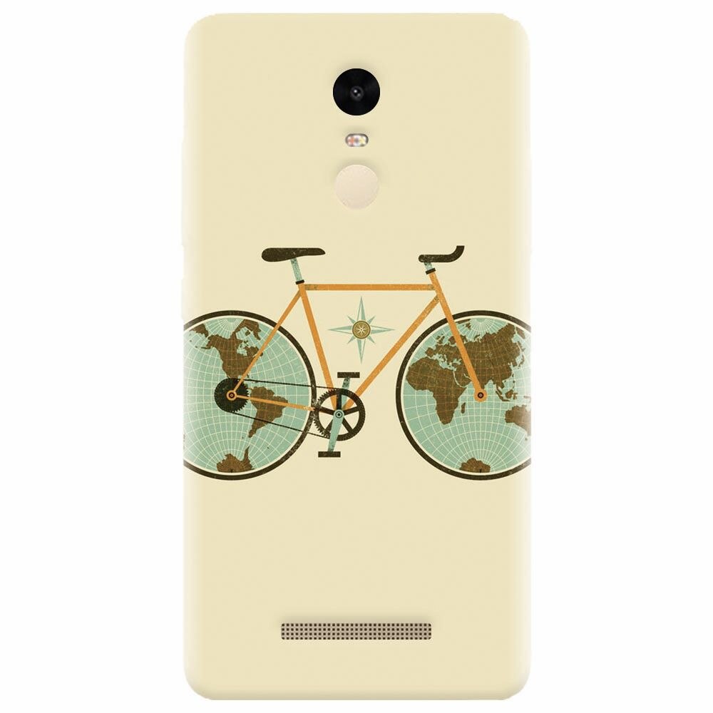 Husa silicon pentru Xiaomi Redmi Note 3, Retro Bicycle Illustration