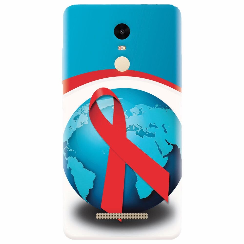 Husa silicon pentru Xiaomi Redmi Note 3, World Aids Day