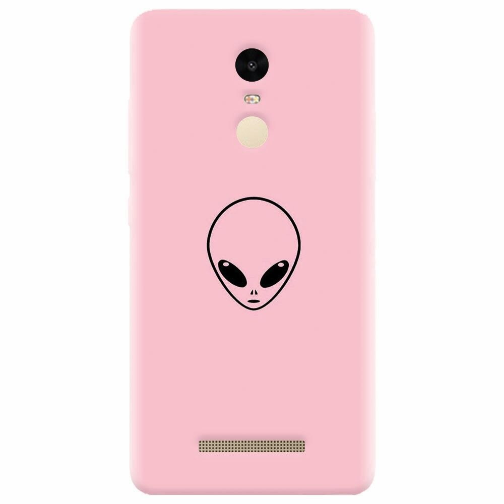 Husa silicon pentru Xiaomi Redmi Note 3, Pink Alien