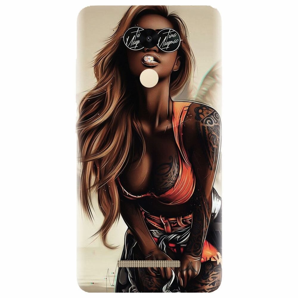 Husa silicon pentru Xiaomi Redmi Note 3, Tattoed Girl