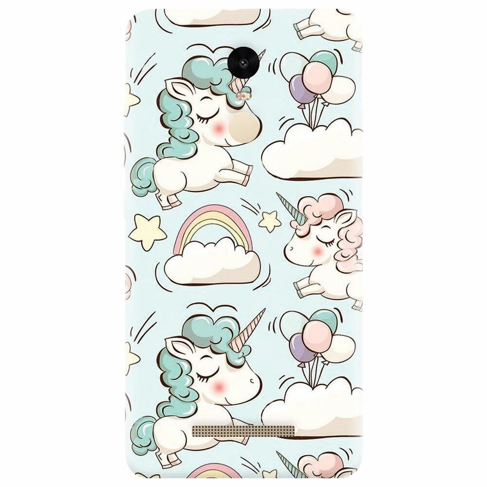 Husa silicon pentru Xiaomi Redmi Note 3, Unicorns And Clouds