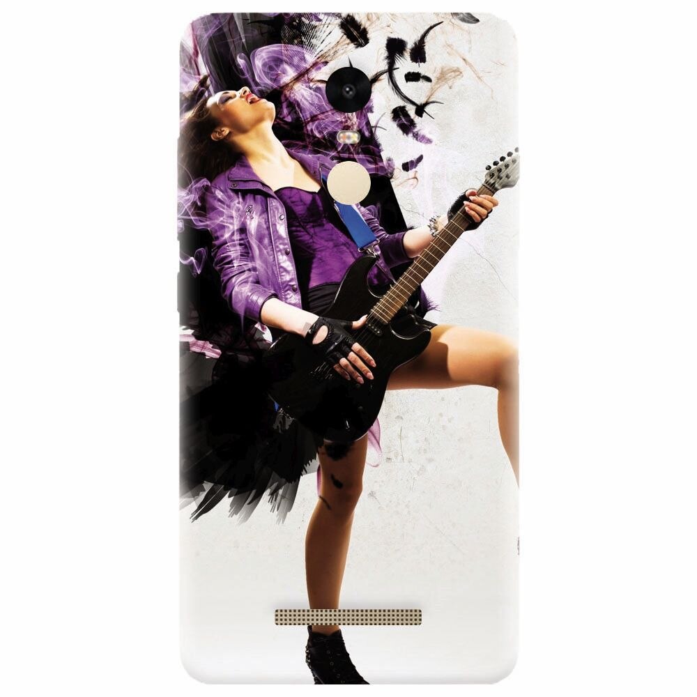 Husa silicon pentru Xiaomi Redmi Note 3, Rock Music Girl