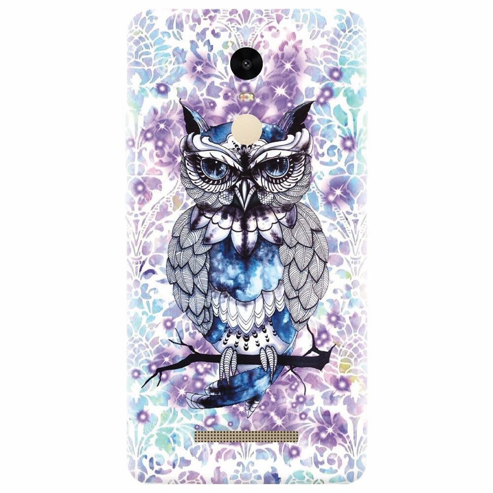 Husa silicon pentru Xiaomi Redmi Note 3, Abstract Owl