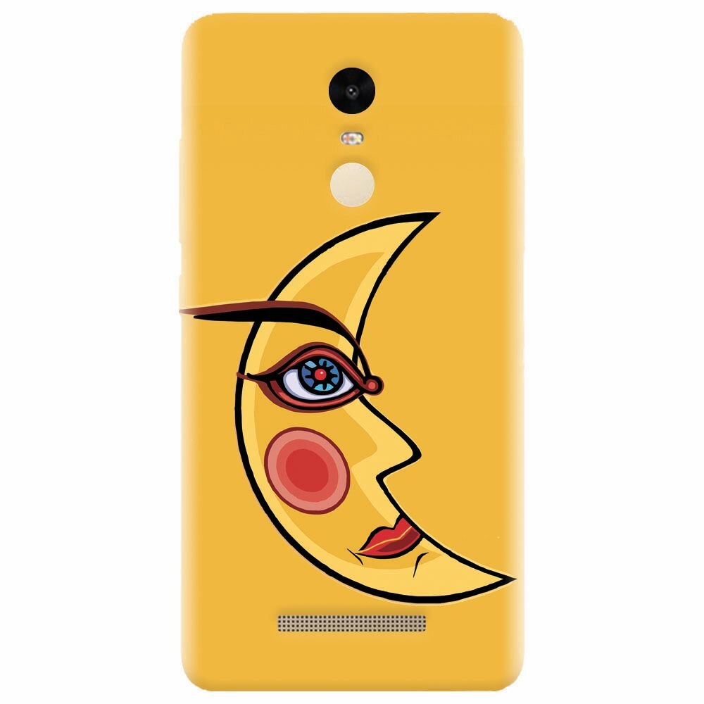 Husa silicon pentru Xiaomi Redmi Note 3, Yellow Moon
