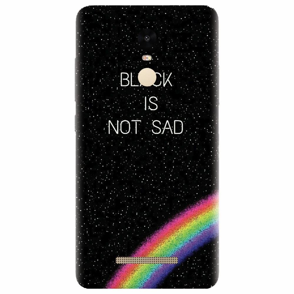 Husa silicon pentru Xiaomi Redmi Note 3, Black Is Not Sad