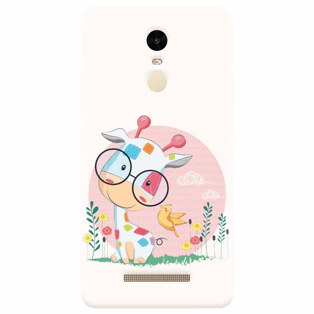 Husa silicon pentru Xiaomi Redmi Note 3, Baby Giraffe