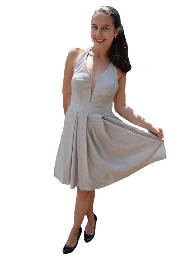 Rochie eleganta Ermine, textura cu fir de lurex ,D&J Exclussive, Gri