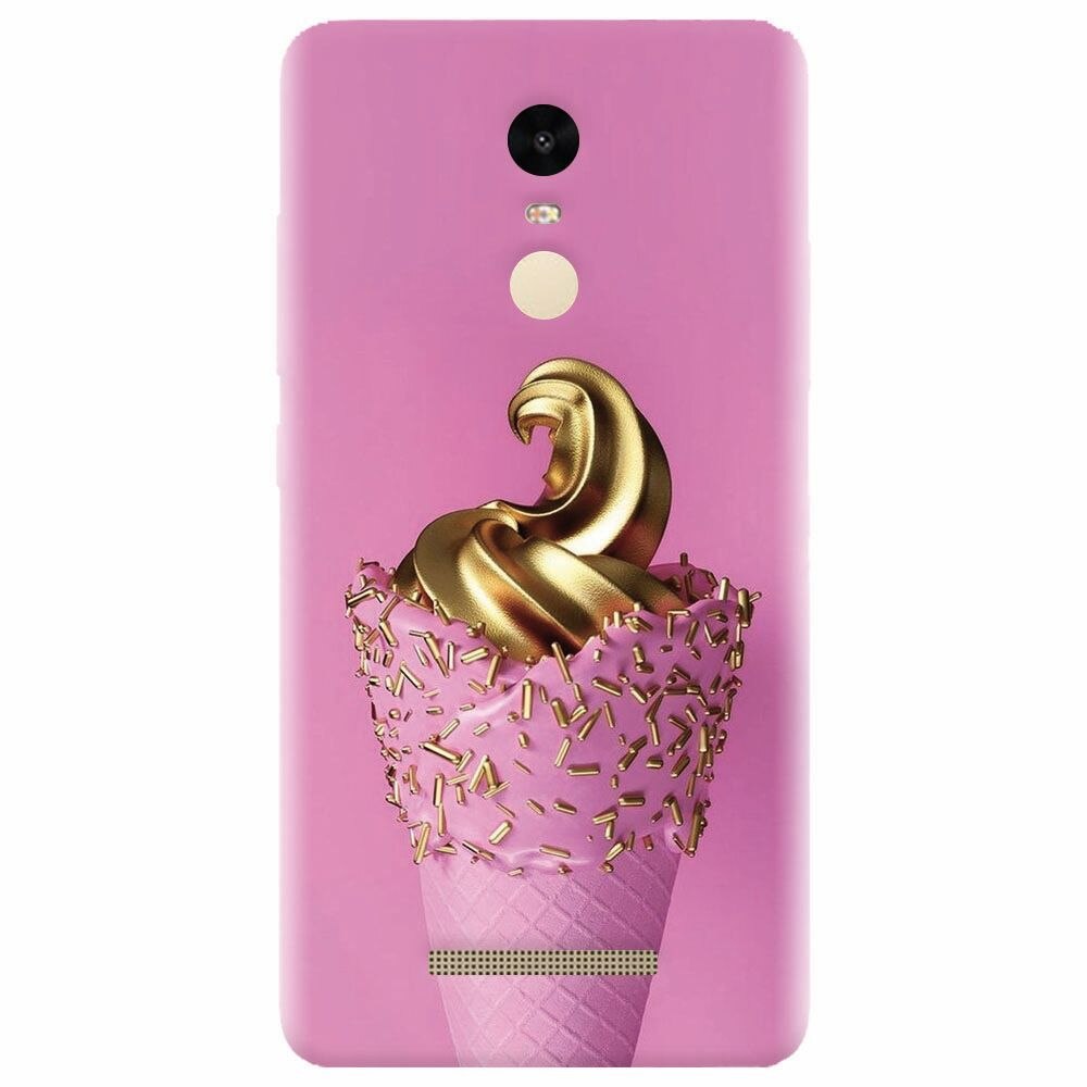 Husa silicon pentru Xiaomi Redmi Note 3, Icecream Gold