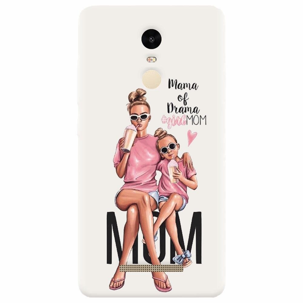 Husa silicon pentru Xiaomi Redmi Note 3, Mom Of Drama GirlMOM