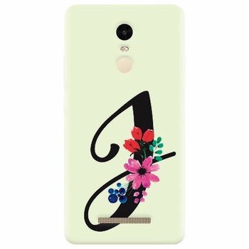 Husa silicon pentru Xiaomi Redmi Note 3, Litera J Husa silicon pentru Xiaomi Redmi Note 3, Litera J