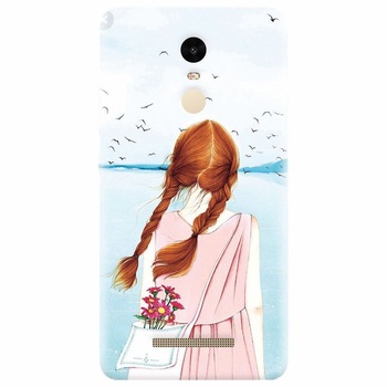 Husa silicon pentru Xiaomi Redmi Note 3, Girl And Birds Husa silicon pentru Xiaomi Redmi Note 3, Girl And Birds