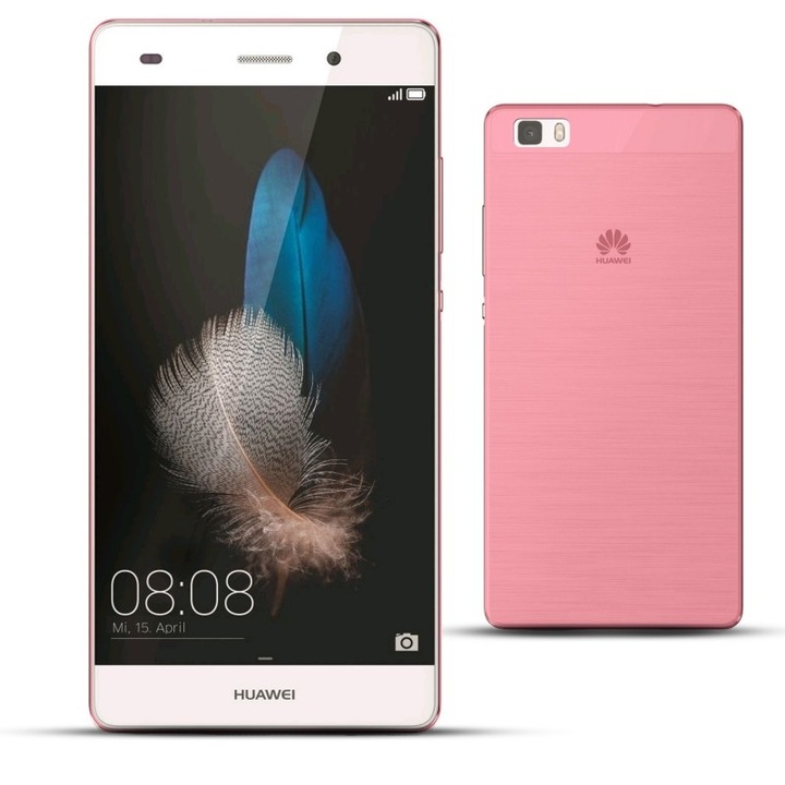 HUAWEI P8 tok – Ultra Slim (átlátszó rózsaszín)