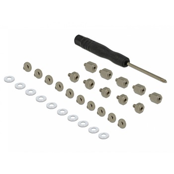Set 31 piese (Suruburi) pentru montarea SSD-ului M.2, Delock 18288 Set 31 piese (Suruburi) pentru montarea SSD-ului M.2, Delock 18288