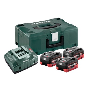 Set de 3 baterii LiHD de 5,5 LihD 5,5Ah si incarcator ASC 30-36V in MetaLoc Metabo Set de 3 baterii LiHD de 5,5 LihD 5,5Ah si incarcator ASC 30-36V in MetaLoc Metabo