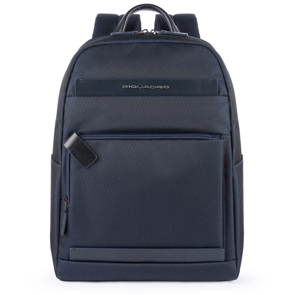 Rucsac Piquadro port laptop 11’’/iPad®11’’/9,7” din tesut si piele naturala CA4624S100/BLU bleumarin