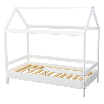 Patut din lemn casuta Babyneeds, 160x80, Alb Patut din lemn casuta Babyneeds, 160x80, Alb