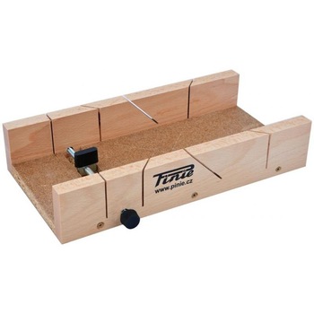 Cutie sablon din lemn cu 1 surub reglaj pentru taiere la 45/90gr 19mm Cutie sablon din lemn cu 1 surub reglaj pentru taiere la 45/90gr 19mm