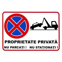 placuta loc de parcare - proprietate privata nu parcati nu stationati - 300x400 pvc 1mm imagen 33_0_
0