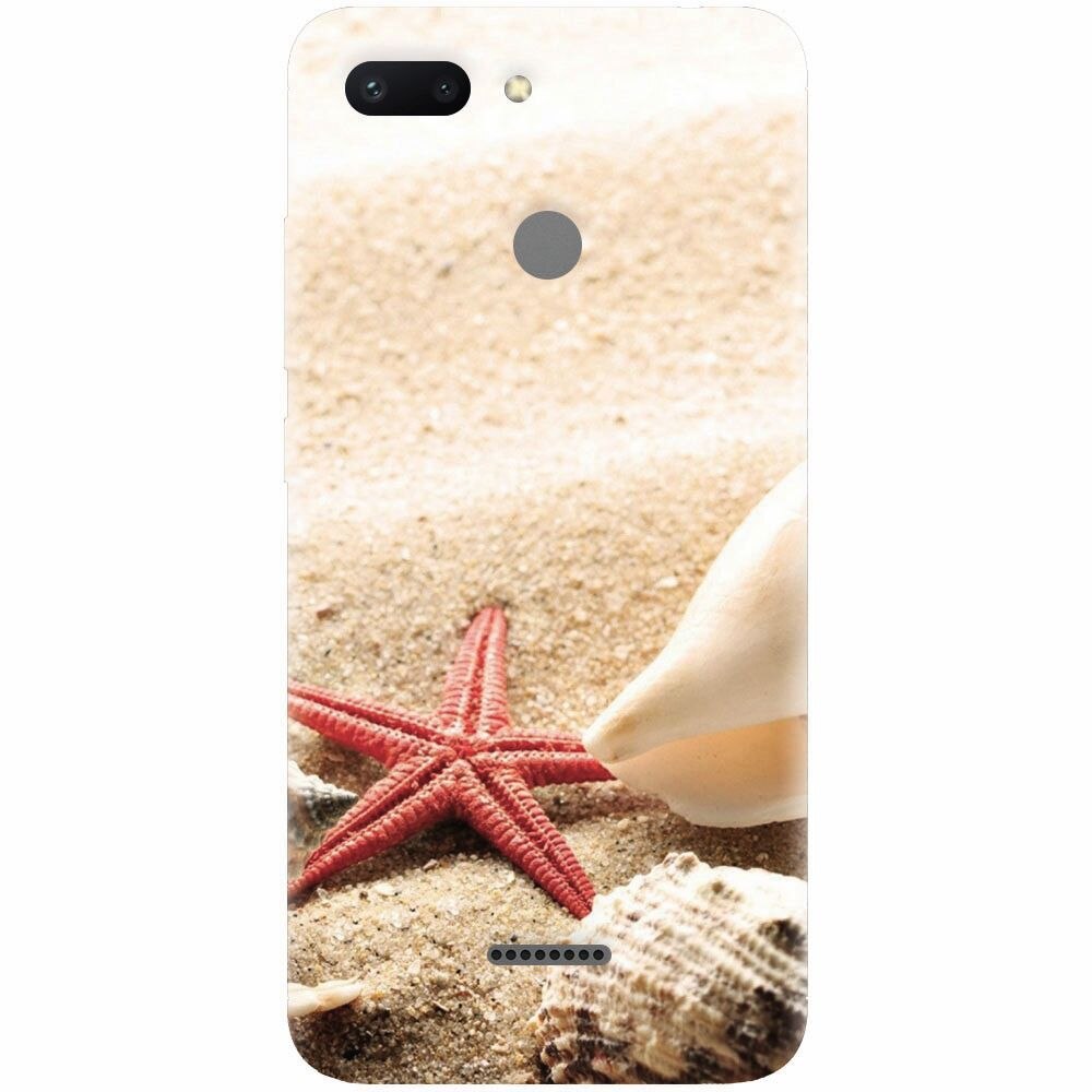 Husa silicon pentru Xiaomi Redmi 6, Beach Shells And Starfish