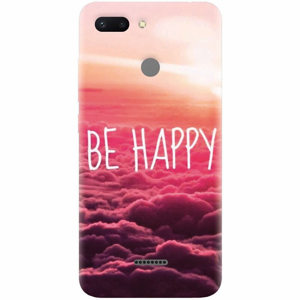Husa silicon pentru Xiaomi Redmi 6, Be Happy Puffy Clouds
