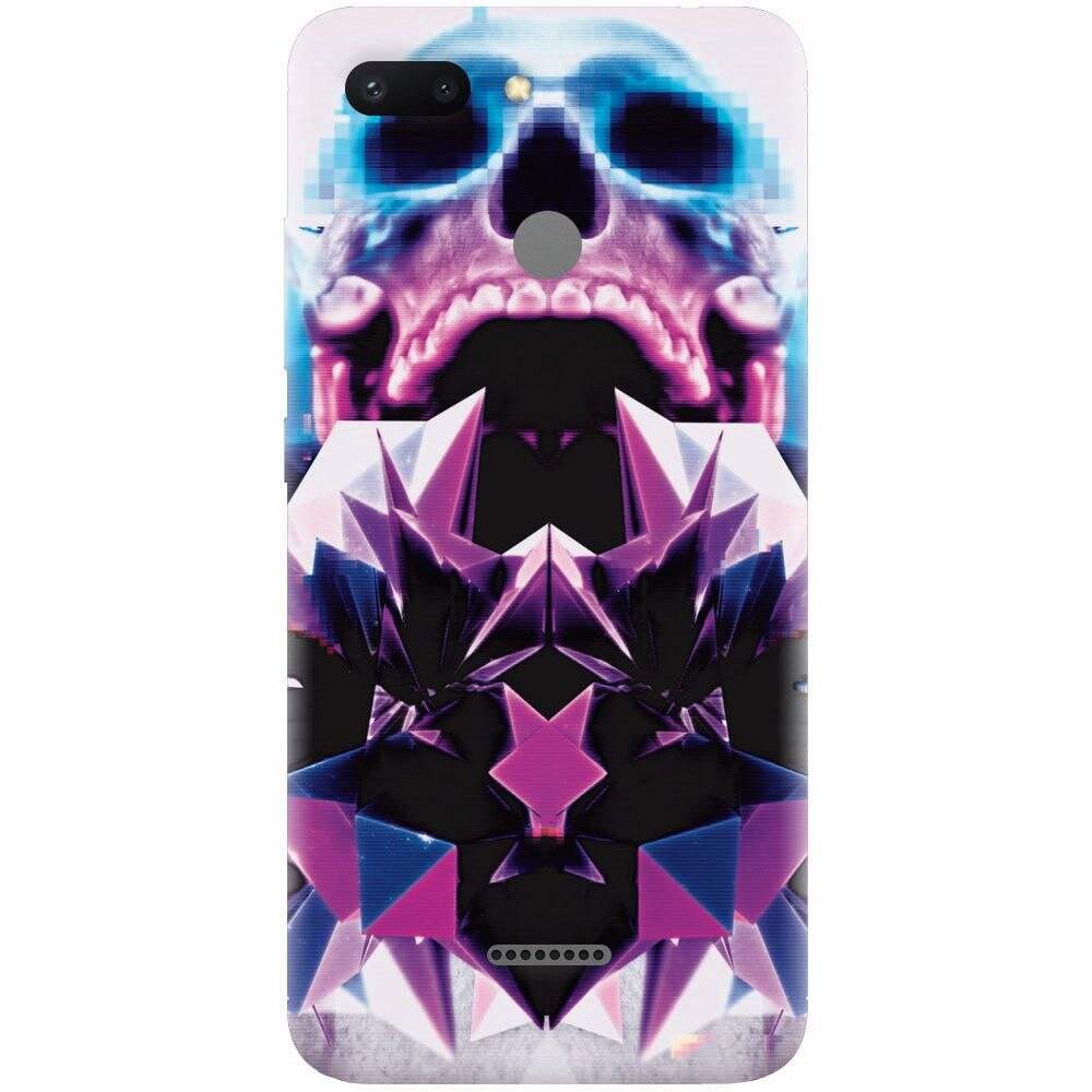 Husa silicon pentru Xiaomi Redmi 6, Abstract Framed Skull