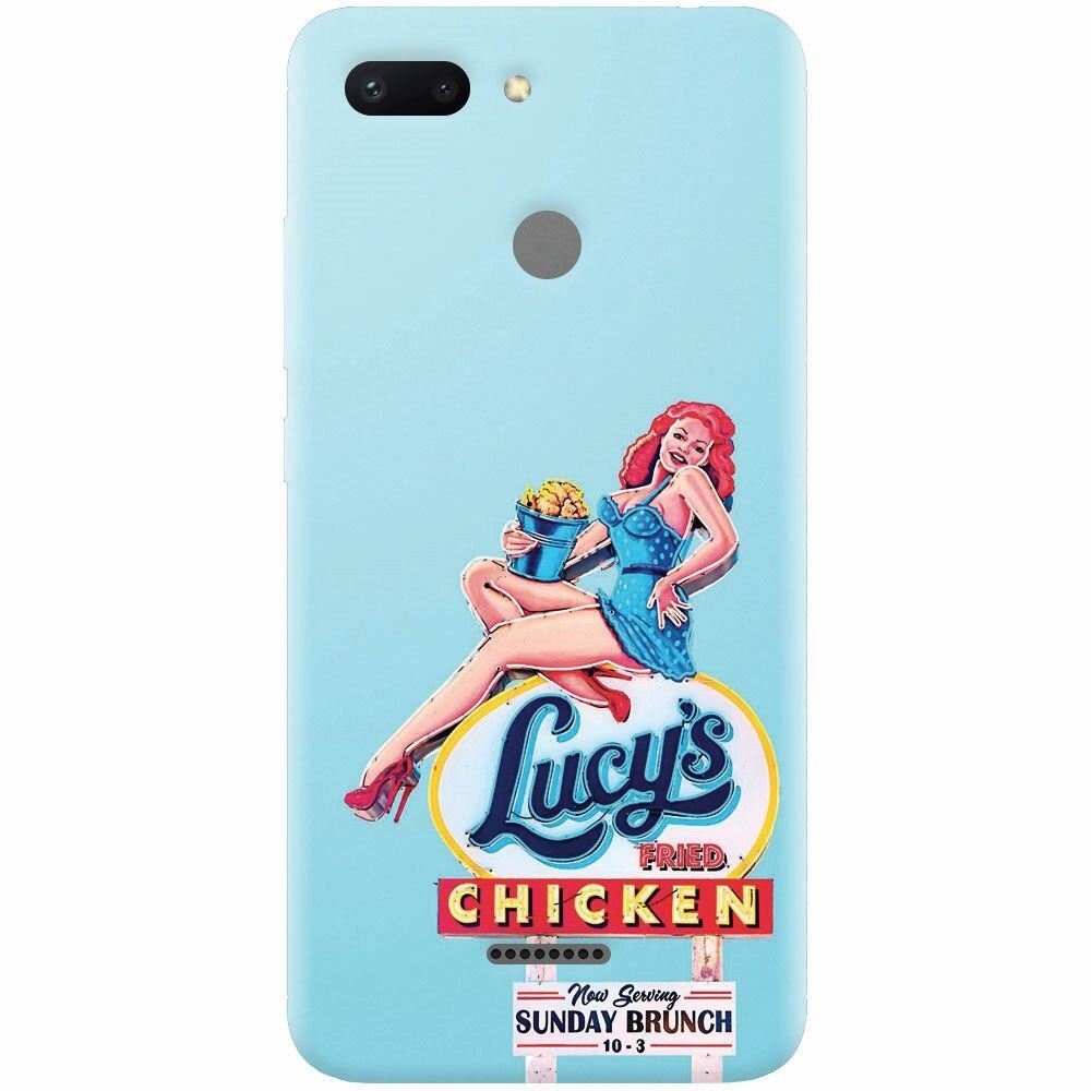 Husa silicon pentru Xiaomi Redmi 6, American Vintage Restaurant Sign