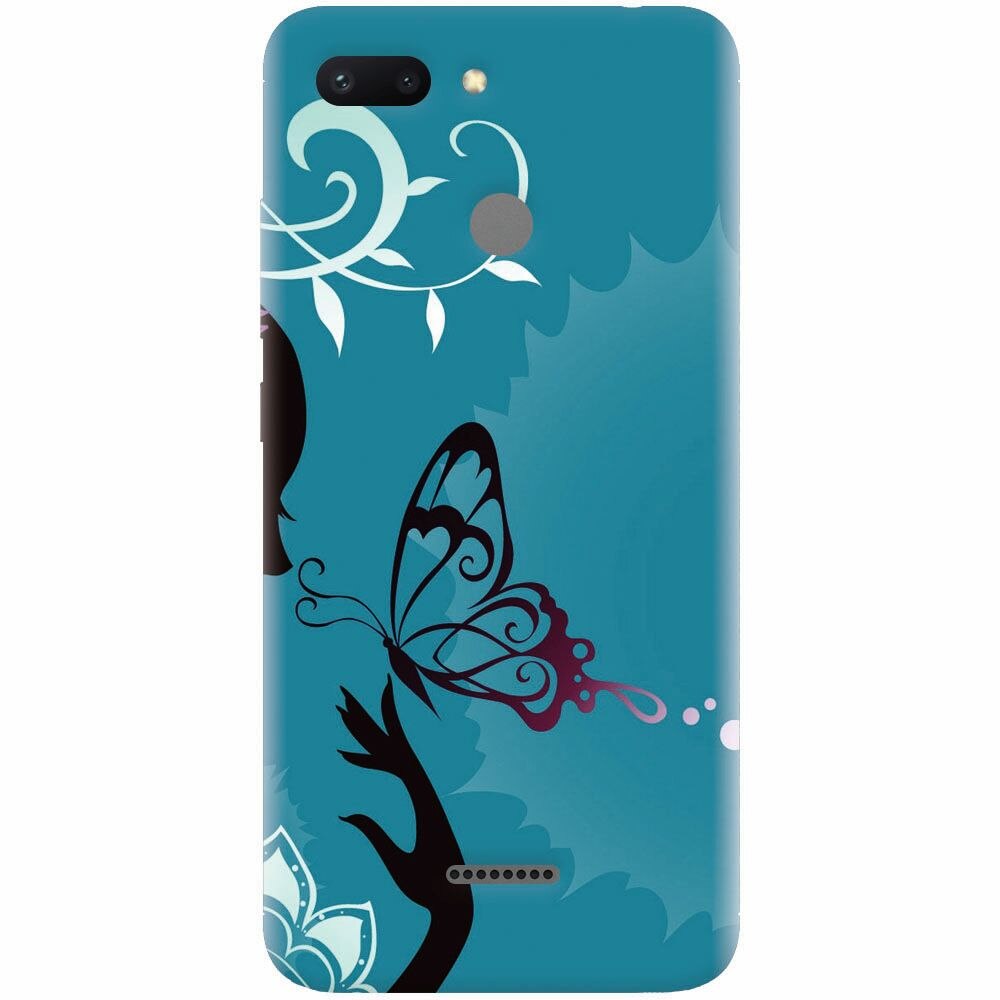Husa silicon pentru Xiaomi Redmi 6, Blue Butterfly