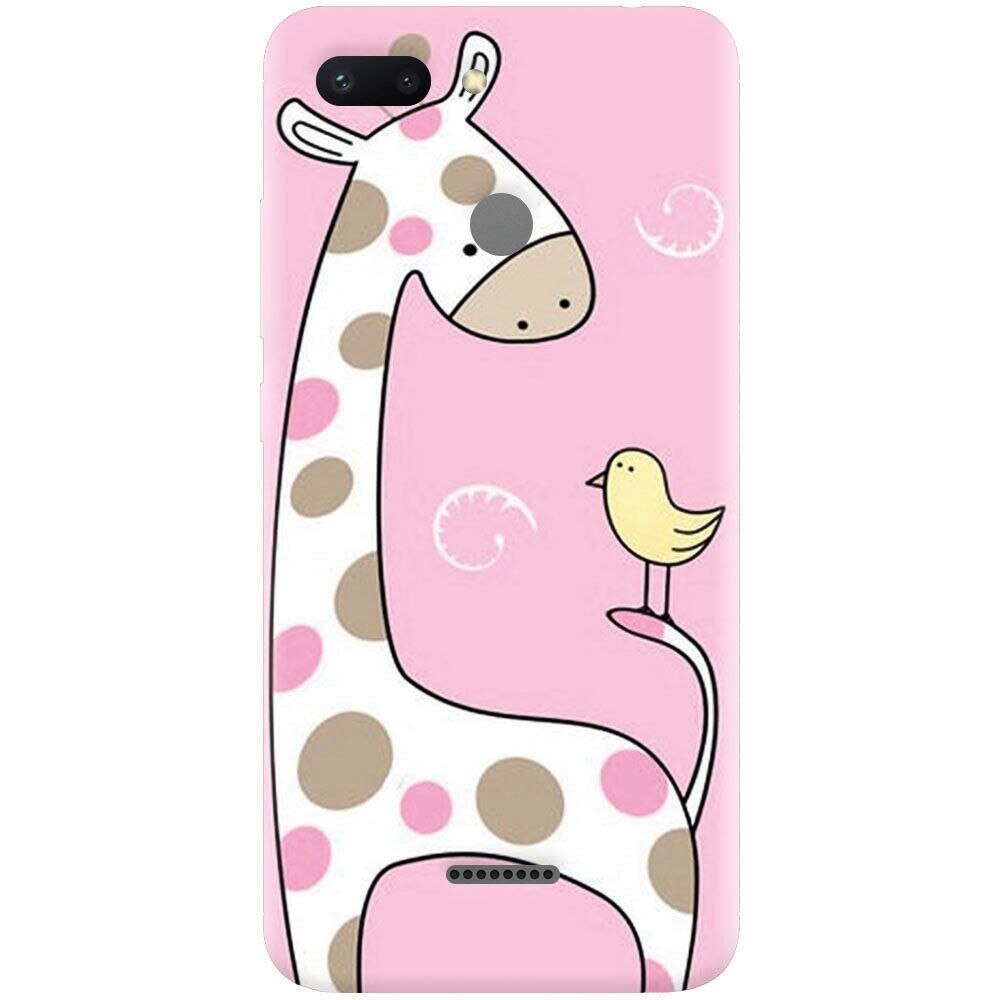 Husa silicon pentru Xiaomi Redmi 6, Cute Giraffe