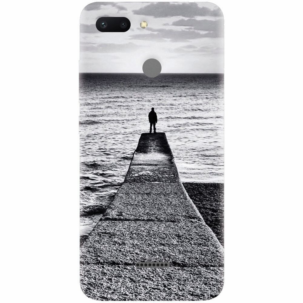 Husa silicon pentru Xiaomi Redmi 6, Abstract Dock Man Grey