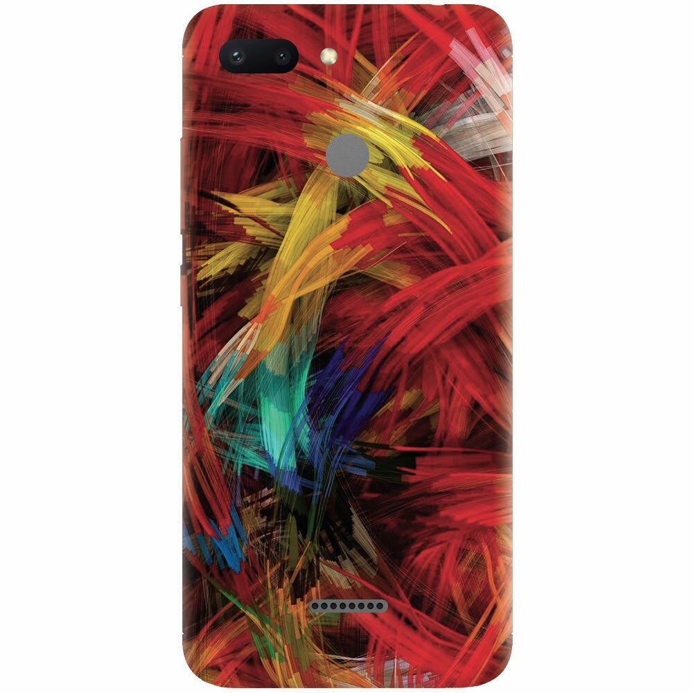 Husa silicon pentru Xiaomi Redmi 6, Colorful Digital Painting Strokes