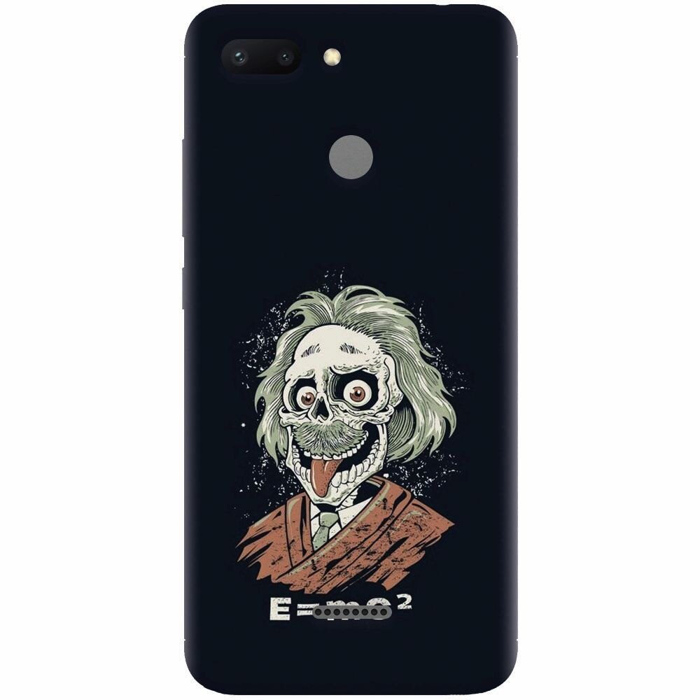 Husa silicon pentru Xiaomi Redmi 6, Albert Einstein Caricature