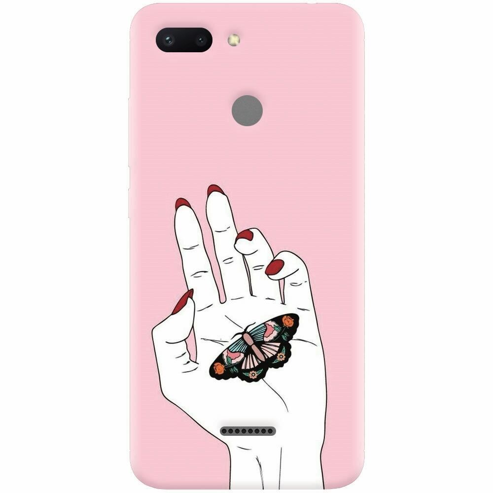 Husa silicon pentru Xiaomi Redmi 6, Butterfly In Hand