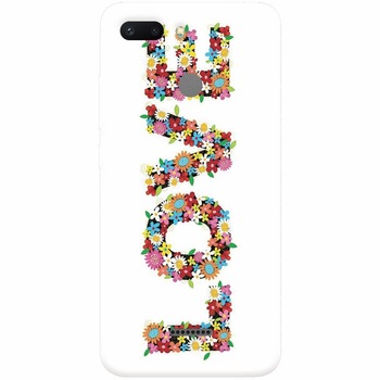 Husa silicon pentru Xiaomi Redmi 6, Love Made By Flowers Husa silicon pentru Xiaomi Redmi 6, Love Made By Flowers