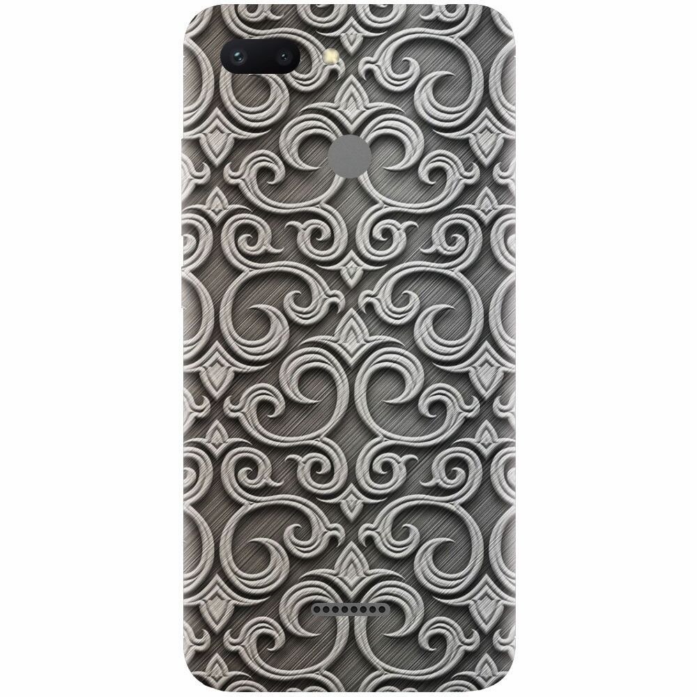 Husa silicon pentru Xiaomi Redmi 6, Baroque Silver Pattern