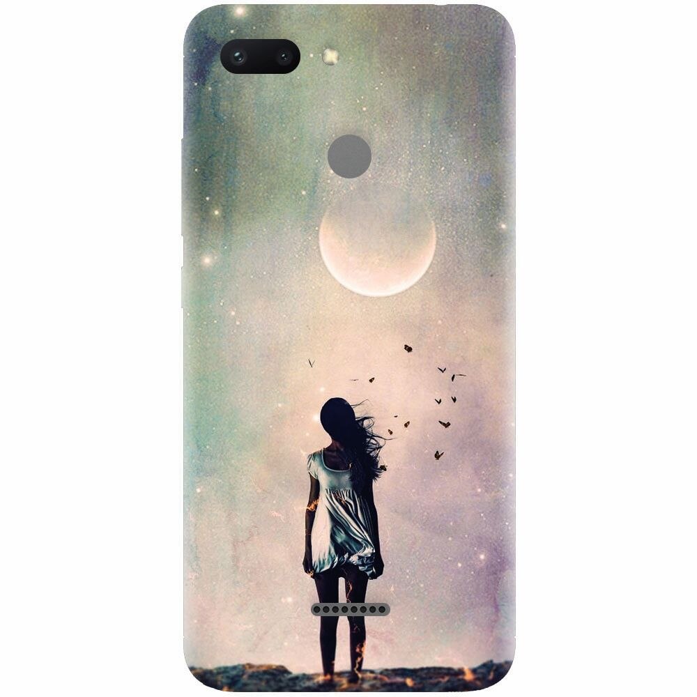 Husa silicon pentru Xiaomi Redmi 6, Alone Woman Cgi Hd K