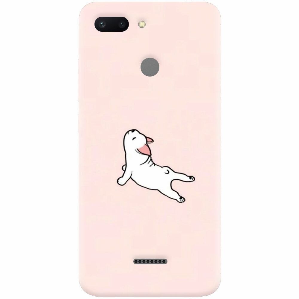 Husa silicon pentru Xiaomi Redmi 6, Cute Dog Streching
