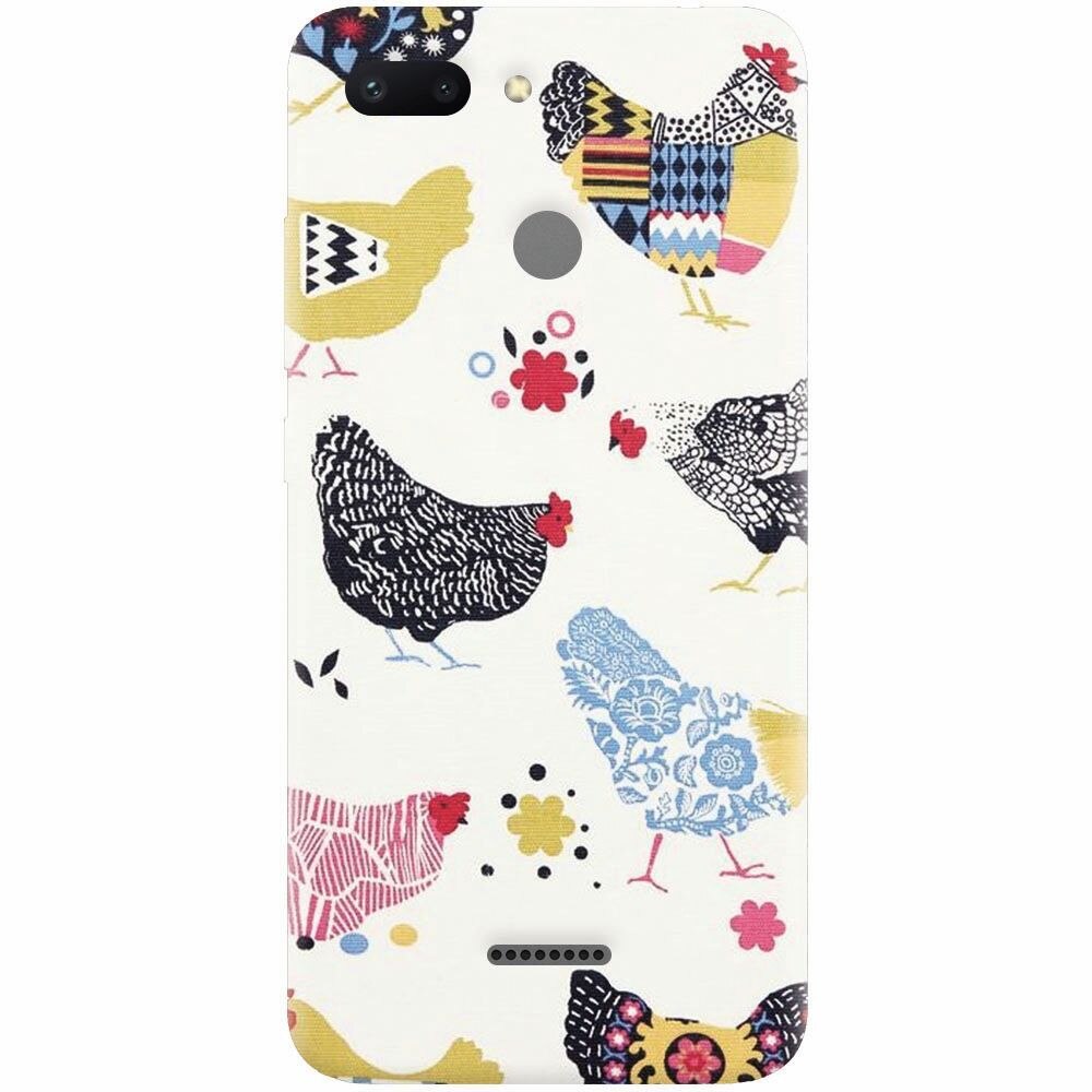 Husa silicon pentru Xiaomi Redmi 6, Chickens