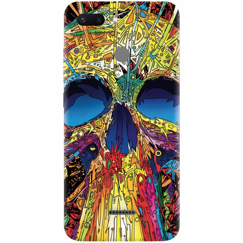 Husa silicon pentru Xiaomi Redmi 6, Abstract Multicolored Skull