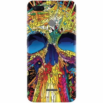 Husa silicon pentru Xiaomi Redmi 6, Abstract Multicolored Skull Husa silicon pentru Xiaomi Redmi 6, Abstract Multicolored Skull