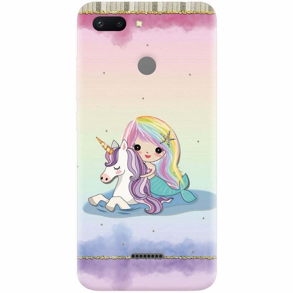 Husa silicon pentru Xiaomi Redmi 6, Mermaid Unicorn Play