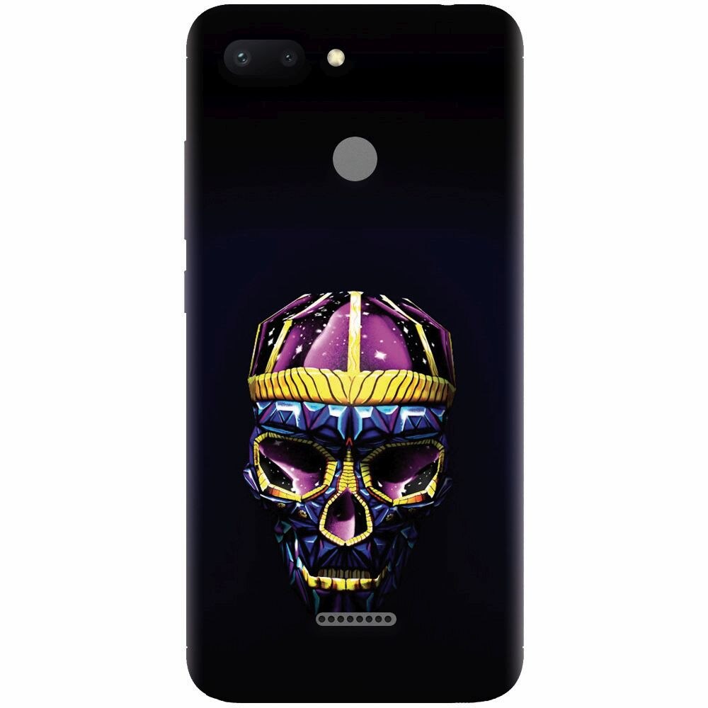 Husa silicon pentru Xiaomi Redmi 6, Colorfull Skull