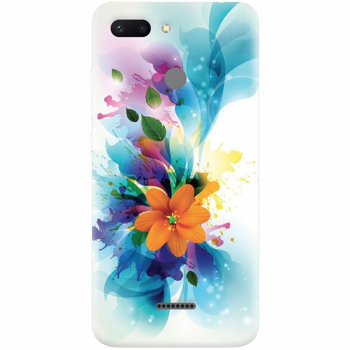 Husa silicon pentru Xiaomi Redmi 6, Flower 011