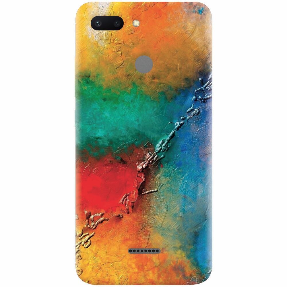 Husa silicon pentru Xiaomi Redmi 6, Colorful Wall Paint Texture
