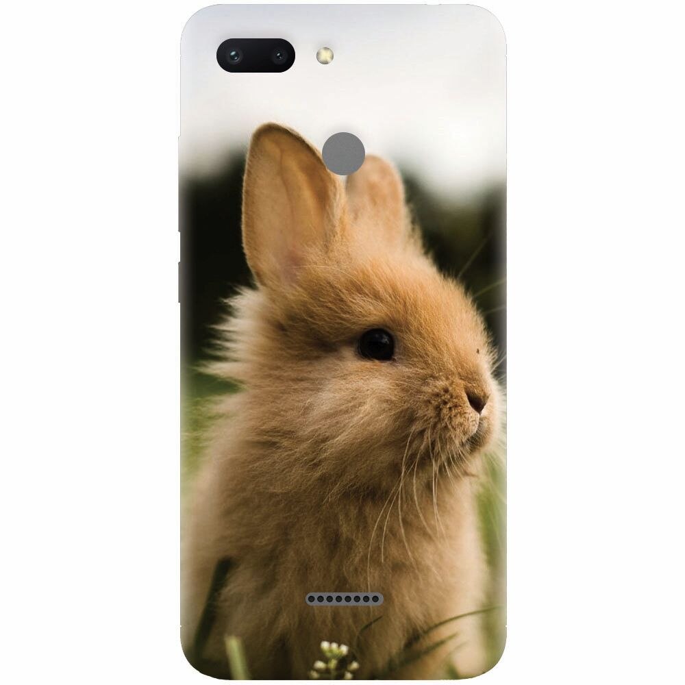 Husa silicon pentru Xiaomi Redmi 6, Cute Rabbit In Grass