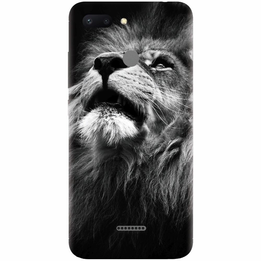 Husa silicon pentru Xiaomi Redmi 6, Majestic Lion Portrait