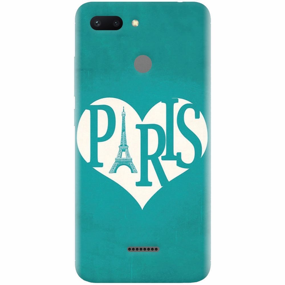 Husa silicon pentru Xiaomi Redmi 6, I Love Paris